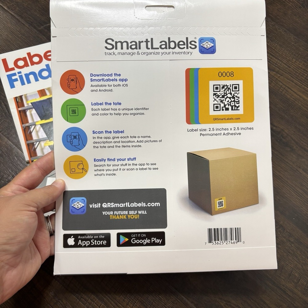 3x SmartLabels QR Code Labels 48 Pack Color Coded Storage App iOS Android - Picture 3 of 3